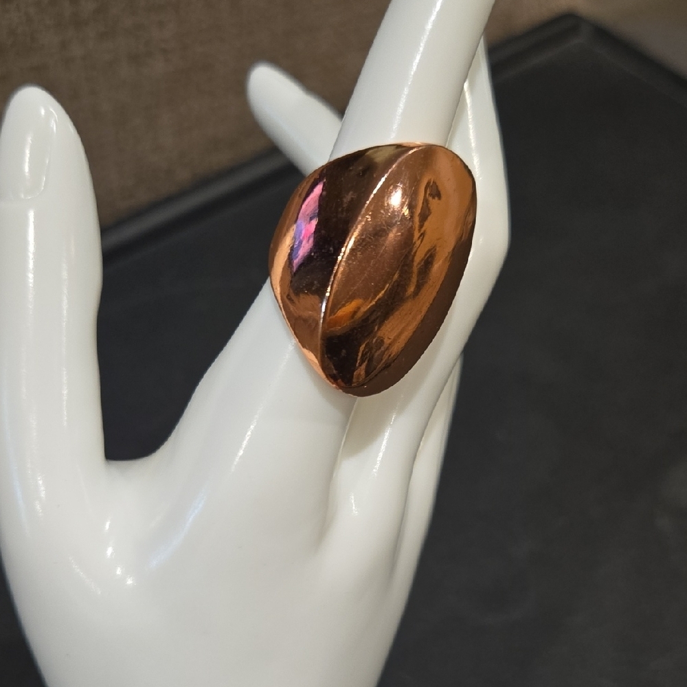 Copper Tone Statement Ring - image 2